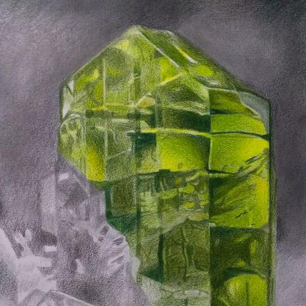 Peridot (Colored Pencils and Graphite on Paper)